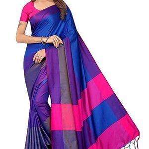 NEW Soft Cotton Silk Saris with Blouse piece